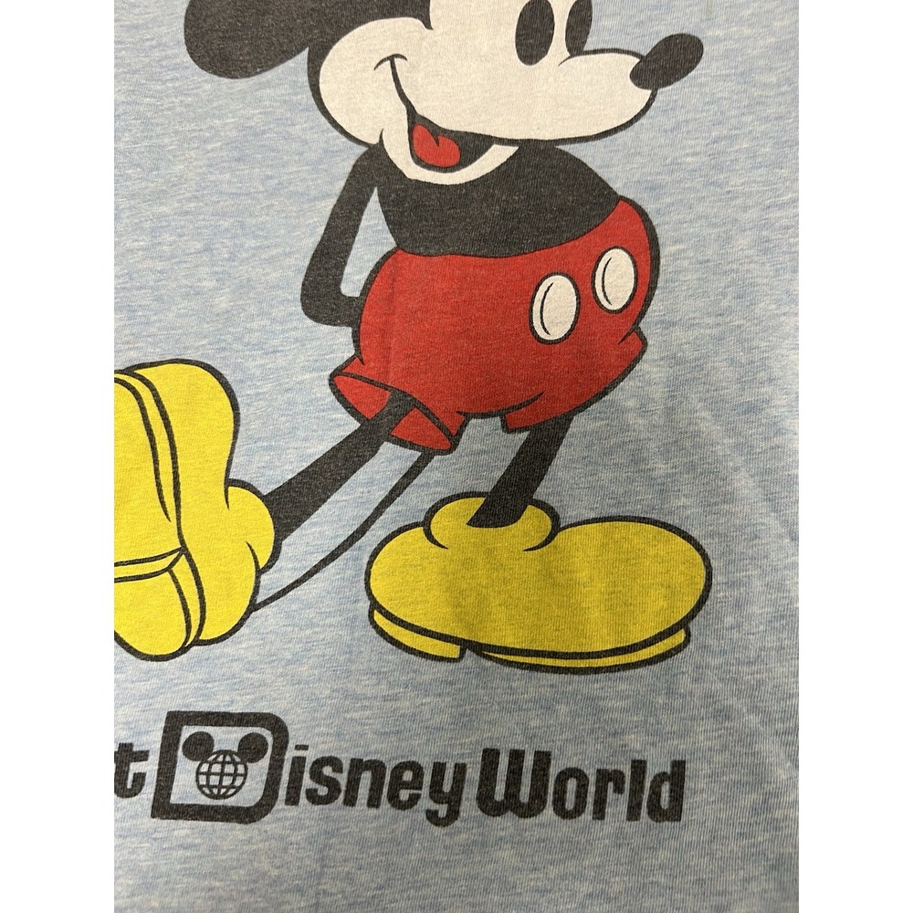 Disney Mickey Mouse T-Shirt Youth Medium Ringer  100% Cotton READ MORE . - Picture 2 of 16